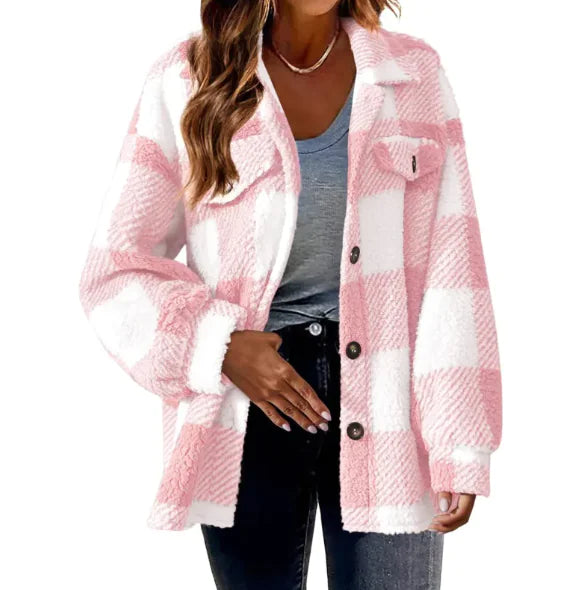 Chic Comfort Plaid Wool Jacket